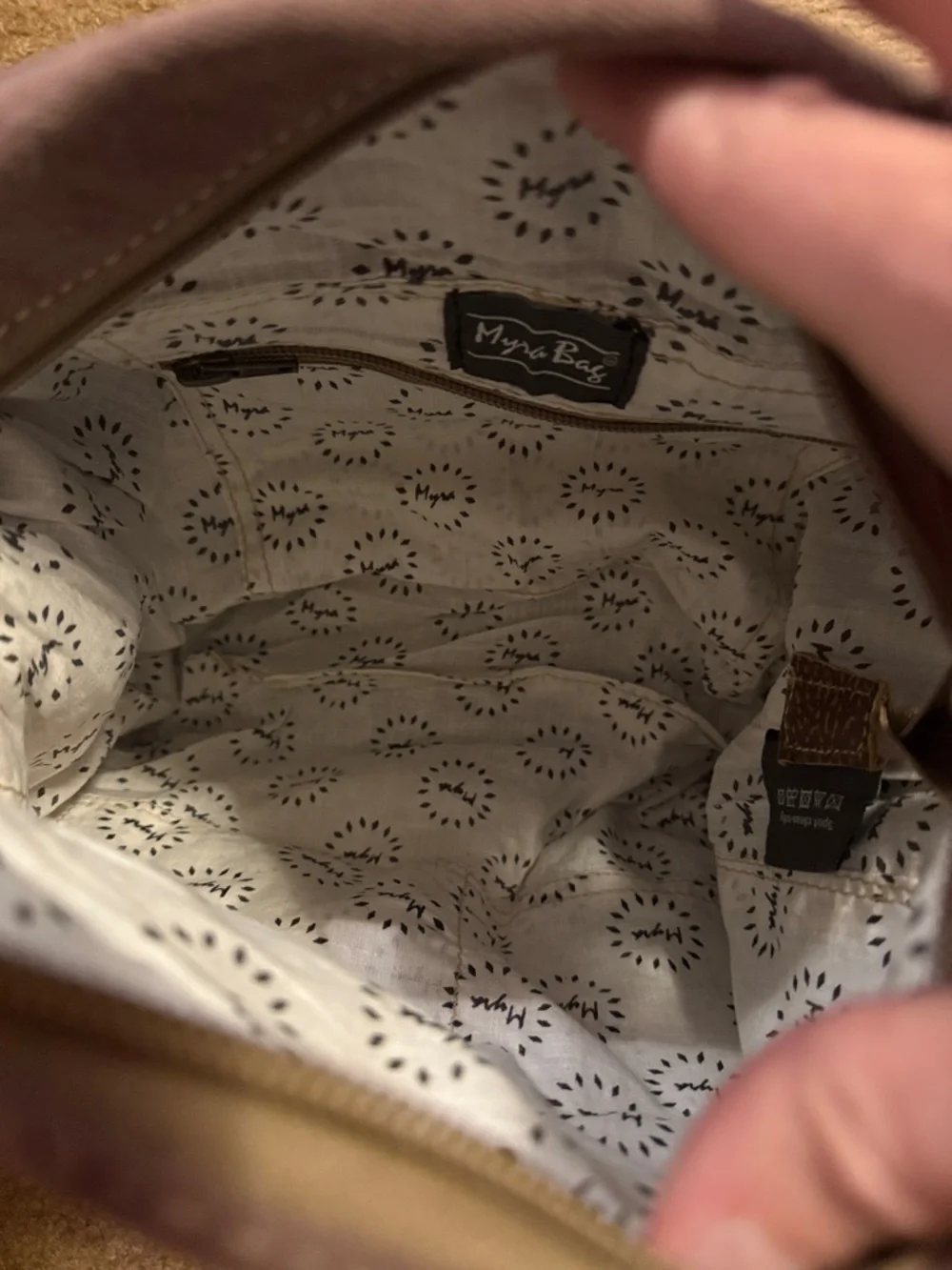 Myra Side Floral Design Shoulder Bag Cream, Gray, and Brown Aztec New with Tags